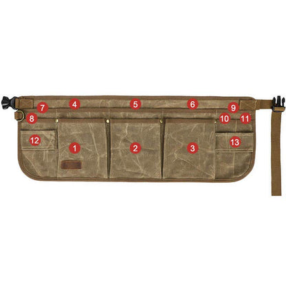 Multi-Slot Tool Belt Pouch – Waterproof Canvas Waist Bag for Tool Organization