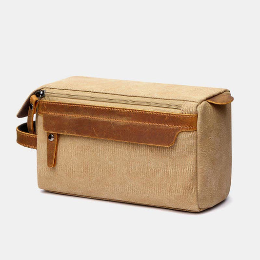 Retro Canvas Storage Makeup Pouch – Travel Toiletry Bag for Women & Men