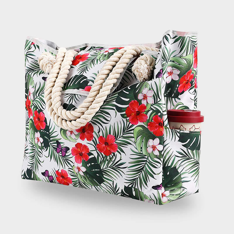 Summer Beach Bag for Women | Printing Canvas Large Capacity Handbag