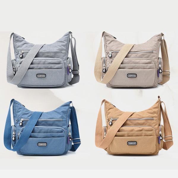 Borsa a tracolla multitasche in nylon impermeabile