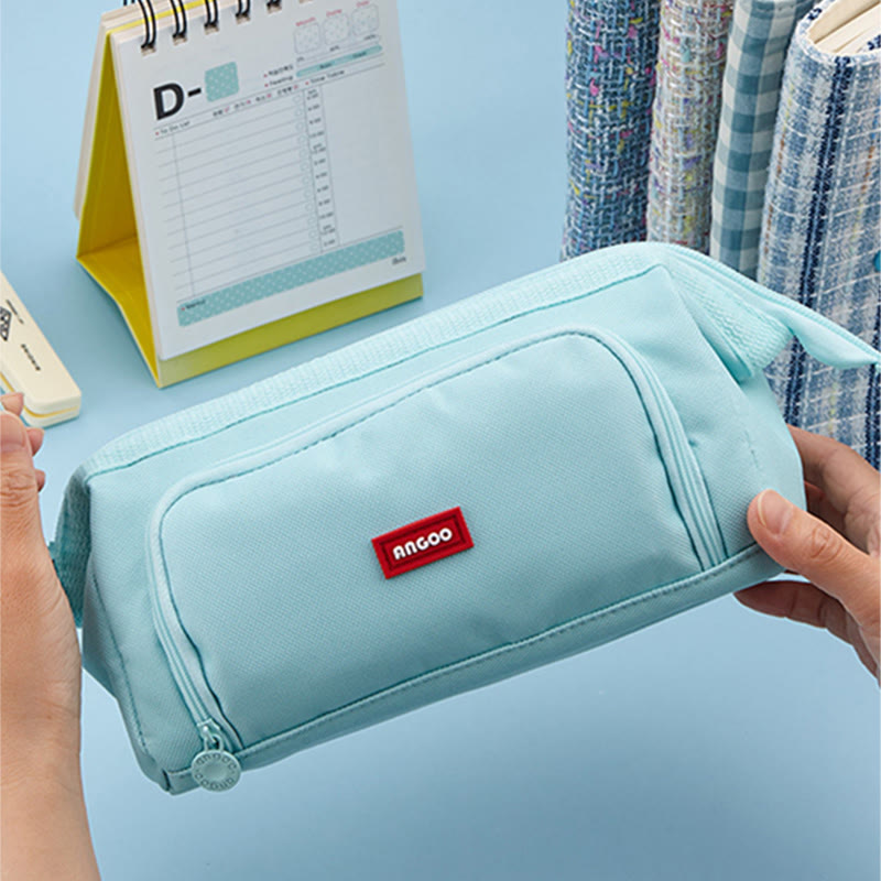 Multifunctional Double Layer Large Capacity Pencil Case for Study & Organization