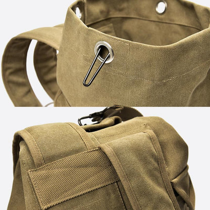 Men’s Large Capacity Canvas Backpack for Sports & Travel