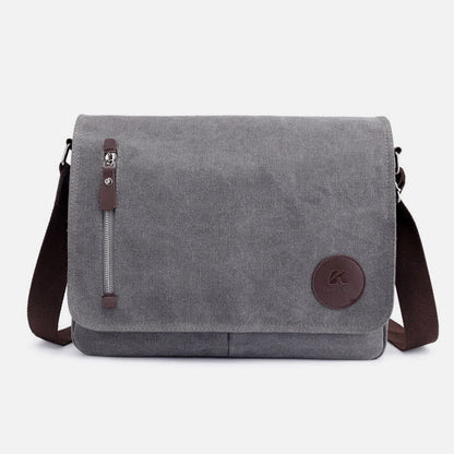 Canvas Messenger Bag for Men Travel Satchel Water Resistant Crossbody Bag
