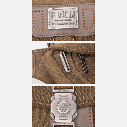 Retro Canvas Waist Pack for Men – Small Crossbody Crescent Moon Sling Bag - VOTVO