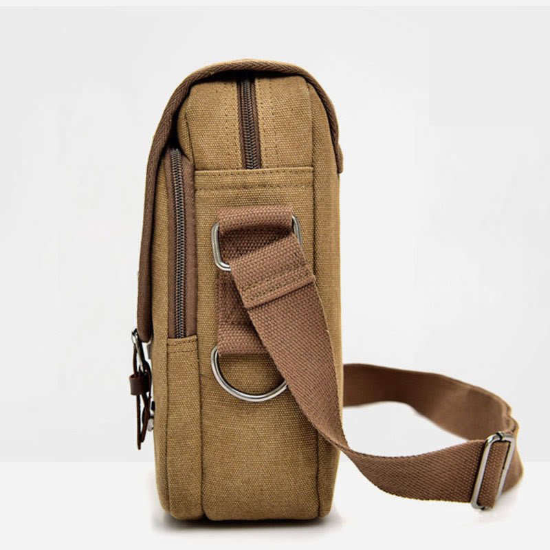 Retro Canvas Messenger Bag for Men – Crossbody Shoulder Bag for Business & Travel - VOTVO
