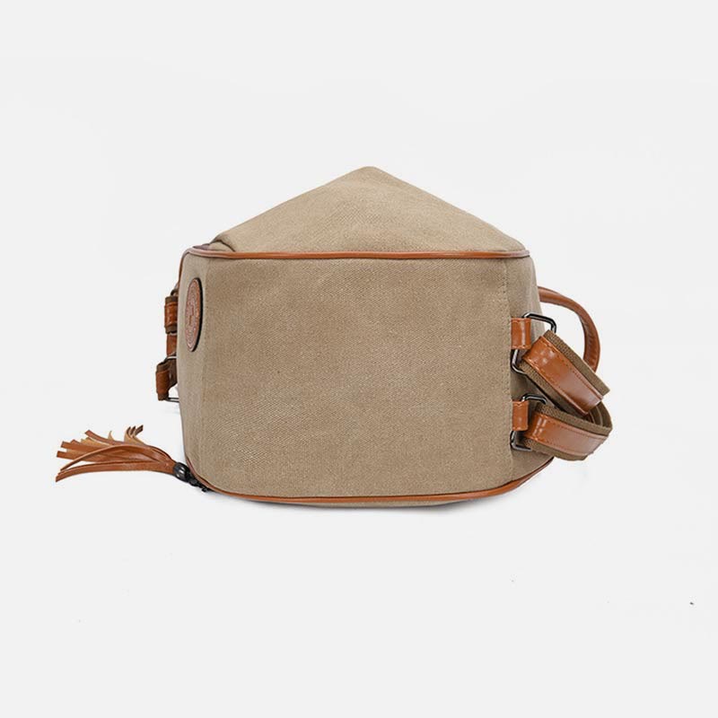 Multifunctional Women's Backpack with Tassel Decor – Durable Canvas Travel Daypack