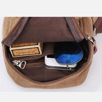 Sling Bag for Men – Multifunctional Outdoor Sports Canvas Chest Bag