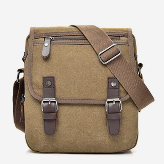 Retro Canvas Messenger Bag for Men – Crossbody Shoulder Bag for Business & Travel
