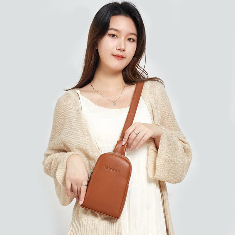 Lightweight Casual Sling Bag for Women – PU Leather Small Crossbody Backpack - VOTVO