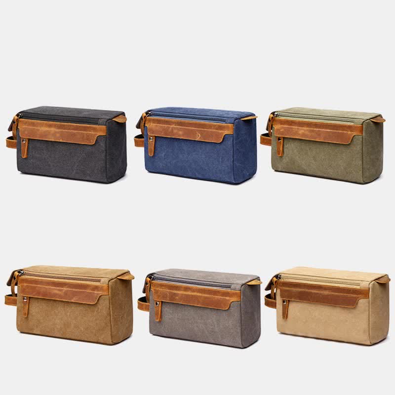 Borsa per il trucco in tela retrò – Borsa da viaggio per donne e uomini