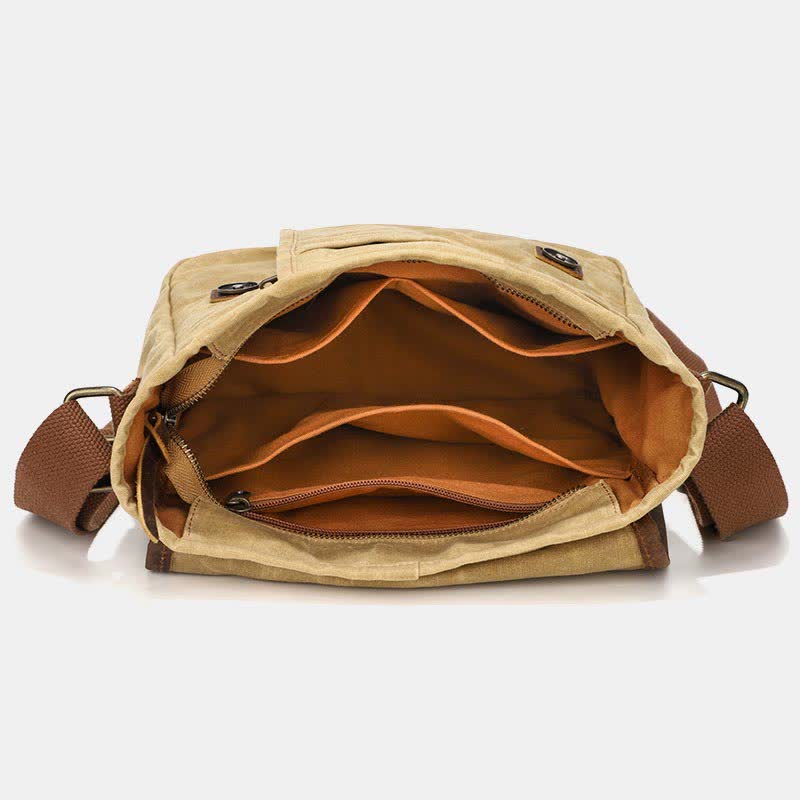 Retro Casual Shoulder Bag: Classic and Creative Design in High Quality Canvas