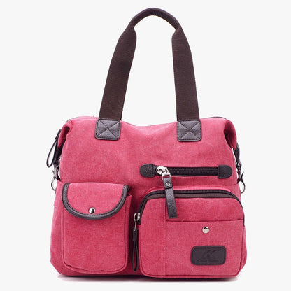 Large Capacity Durable British Style Canvas Tote Bag for Women – Stylish and Practical for Shopping, Travel, and Everyday Use - VOTVO