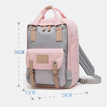 Large Capacity Vintage Laptop Backpack for Women – Multi - Pocket, Stylish & Durable for School & Travel - VOTVO