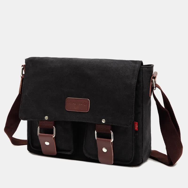 Canvas Messenger Bag for Men – Multi-Pocket Vintage Crossbody Shoulder Bag