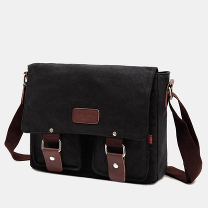 Canvas Messenger Bag for Men – Multi-Pocket Vintage Crossbody Shoulder Bag