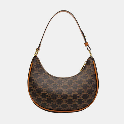 Retro Mini Dumpling Shoulder Bag – Classic PU Leather Clutch Handbag with Zipper Closure