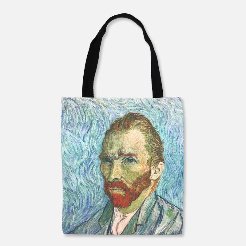 Handbag for Women - Starry Sky Oil Painting Canvas Beach Shoulder Bag