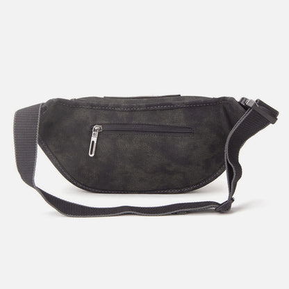 Retro Canvas Waist Pack for Men – Small Crossbody Crescent Moon Sling Bag