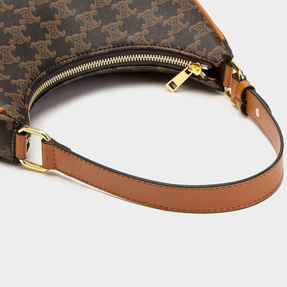 Retro Mini Dumpling Shoulder Bag – Classic PU Leather Clutch Handbag with Zipper Closure