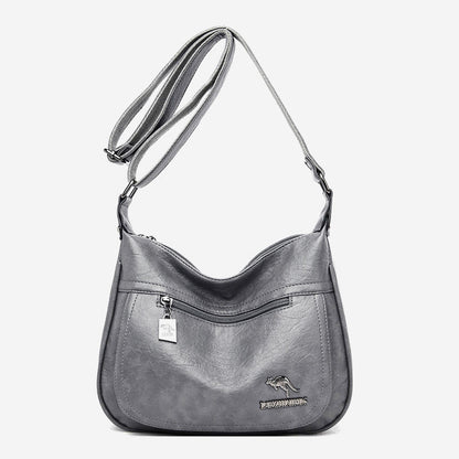 Women’s Soft Leather Double Compartment Crossbody Bag – Stylish & Practical Shoulder Bag - VOTVO