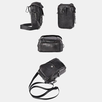 Men's Genuine Leather Phone Purse – Crossbody & Waist Bag for Daily Use