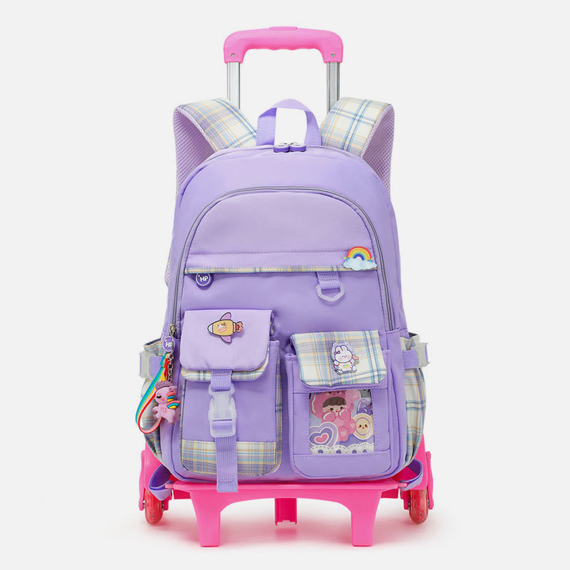 School Backpack for Kids – Cute Pattern Rolling Backpack with Adjustable Straps