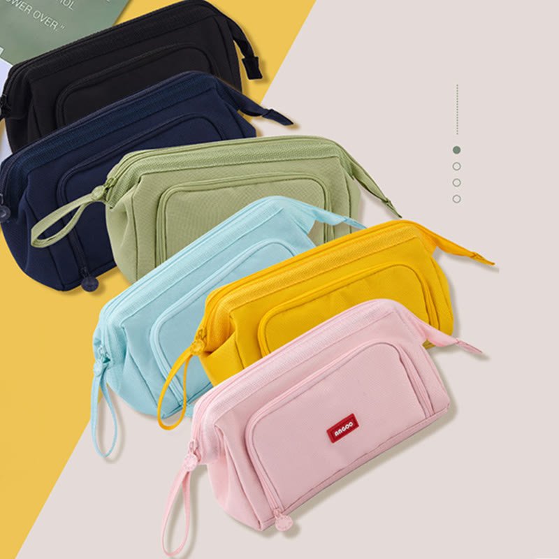 Multifunctional Double Layer Large Capacity Pencil Case for Study & Organization - VOTVO