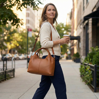 Carrina™ Soft Leather Everyday Hobo Bag